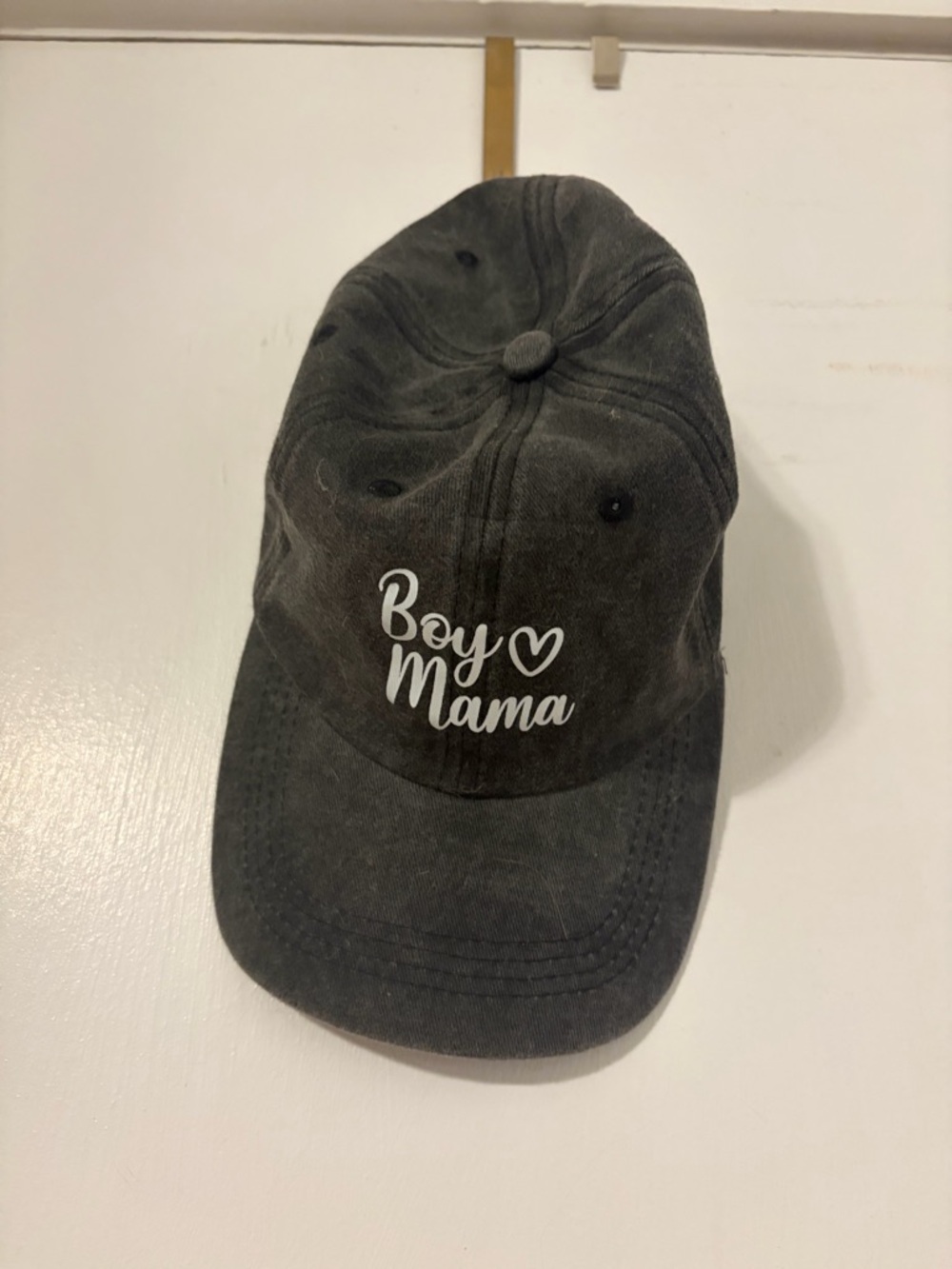 Boy Mama Gray Baseball Cap